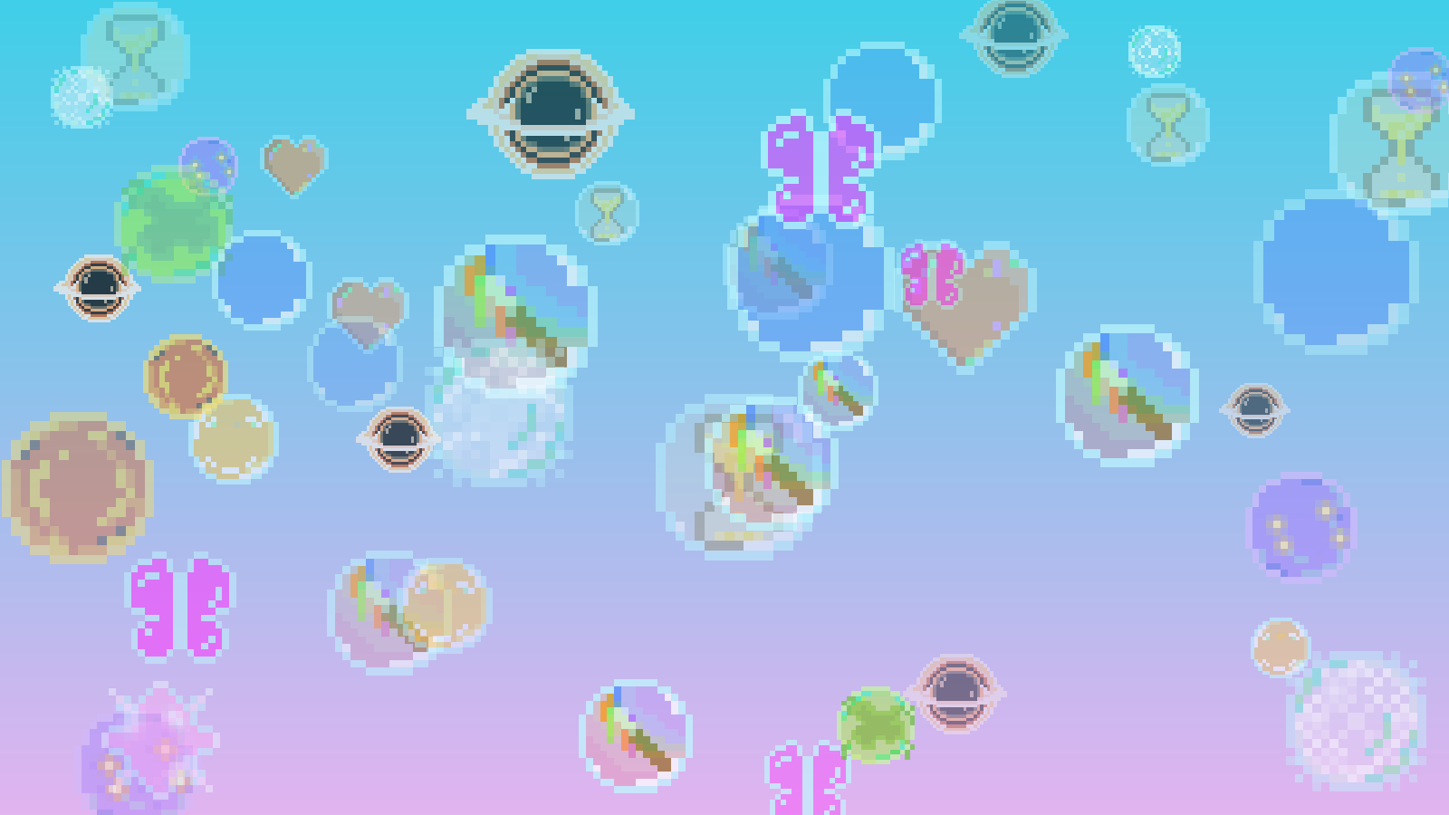 A drift of SoftPop bubbles in pastel colours